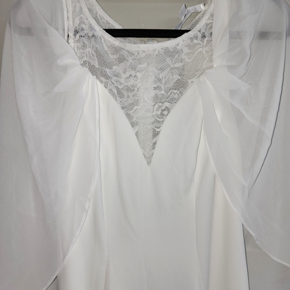 Ever Pretty Wedding White Long Sleeve Dress with Lace Detail - Picture 4 of 16